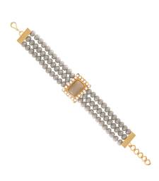 Grey pearl Yellow Gold Alloy   Bracelet