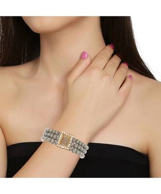 Grey pearl Yellow Gold Alloy   Bracelet 2