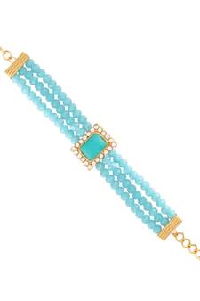 Turquoise pearl Yellow Gold Alloy   Bracelet