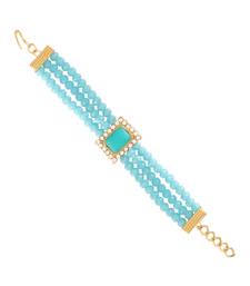 Turquoise pearl Yellow Gold Alloy   Bracelet