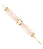 White pearl Yellow Gold Alloy   Bracelet