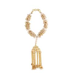 White pearl Yellow Gold Alloy   Bracelet