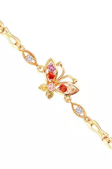 Gold american_diamonds Yellow Gold Alloy   Bracelet