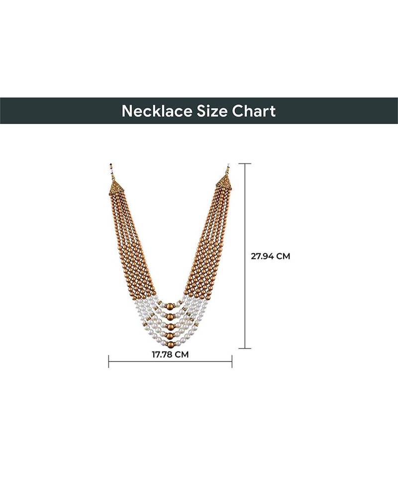 Brown beaded_jewellery Yellow Gold Alloy   Necklace