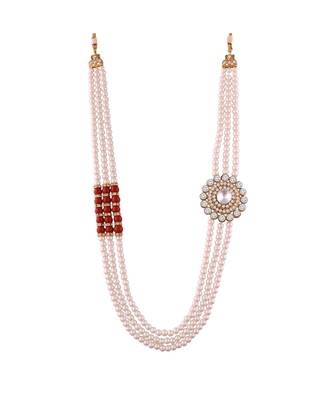 White beaded_jewellery Yellow Gold Alloy   Necklace 1