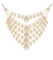 White beaded_jewellery Yellow Gold Alloy   Necklace