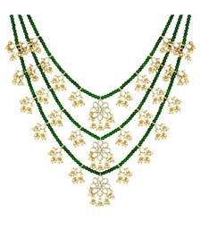 Green beaded_jewellery Yellow Gold Alloy   Necklace