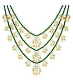 Green beaded_jewellery Yellow Gold Alloy   Necklace