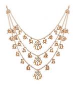 White beaded_jewellery Yellow Gold Alloy   Necklace