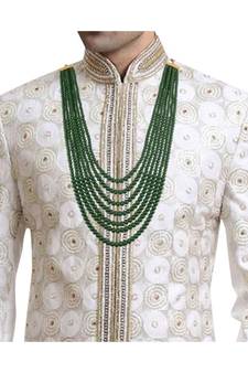 Green beaded_jewellery Yellow Gold Alloy   Necklace