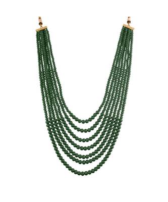 Green beaded_jewellery Yellow Gold Alloy   Necklace 2