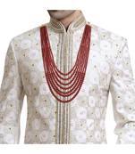 Maroon beaded_jewellery Yellow Gold Alloy   Necklace