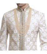 White beaded_jewellery Yellow Gold Alloy   Necklace