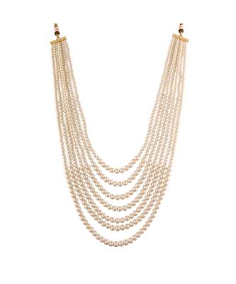 White beaded_jewellery Yellow Gold Alloy   Necklace 2