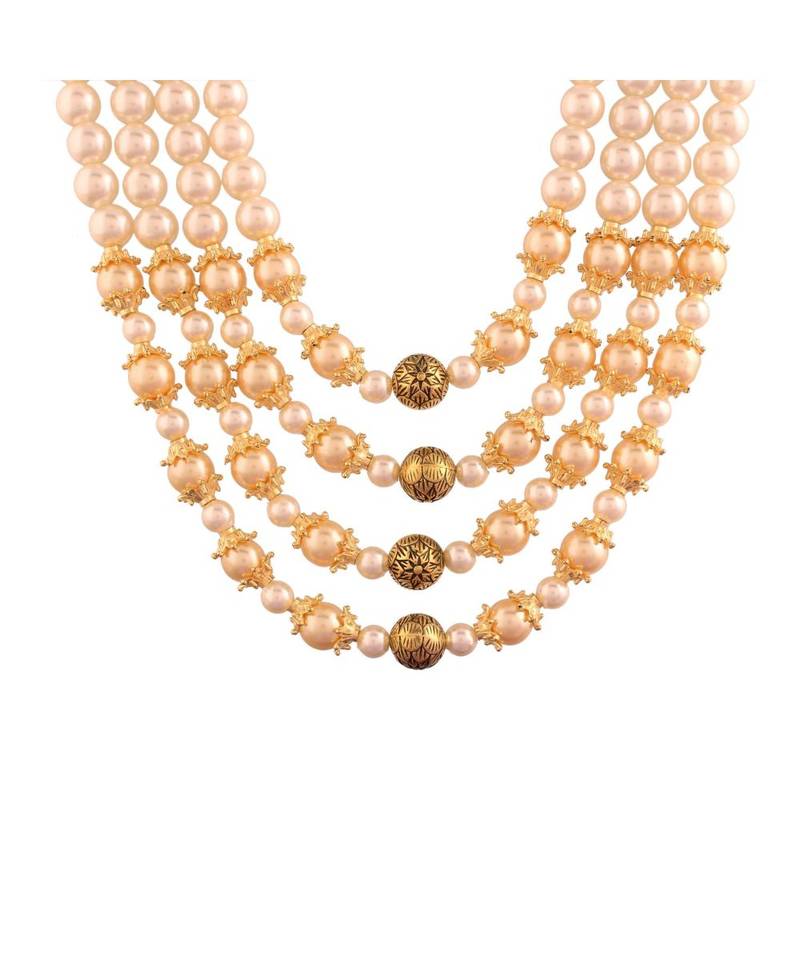 Gold beaded_jewellery Yellow Gold Alloy   Necklace