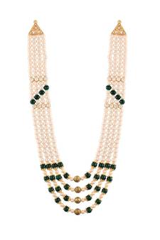 Green beaded_jewellery Yellow Gold Alloy   Necklace