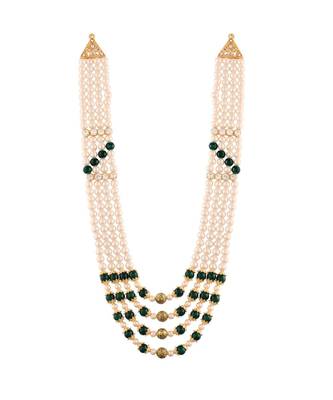 Green beaded_jewellery Yellow Gold Alloy   Necklace 1