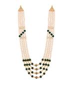 Green beaded_jewellery Yellow Gold Alloy   Necklace