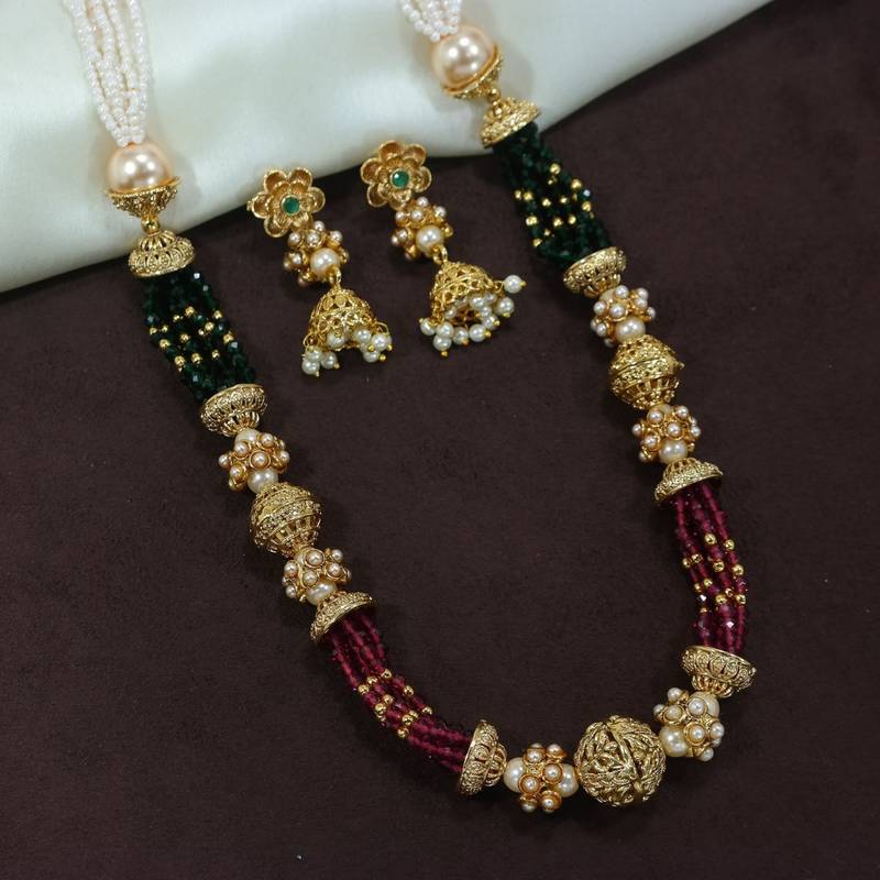 Brass   Necklace   Pair Earrings