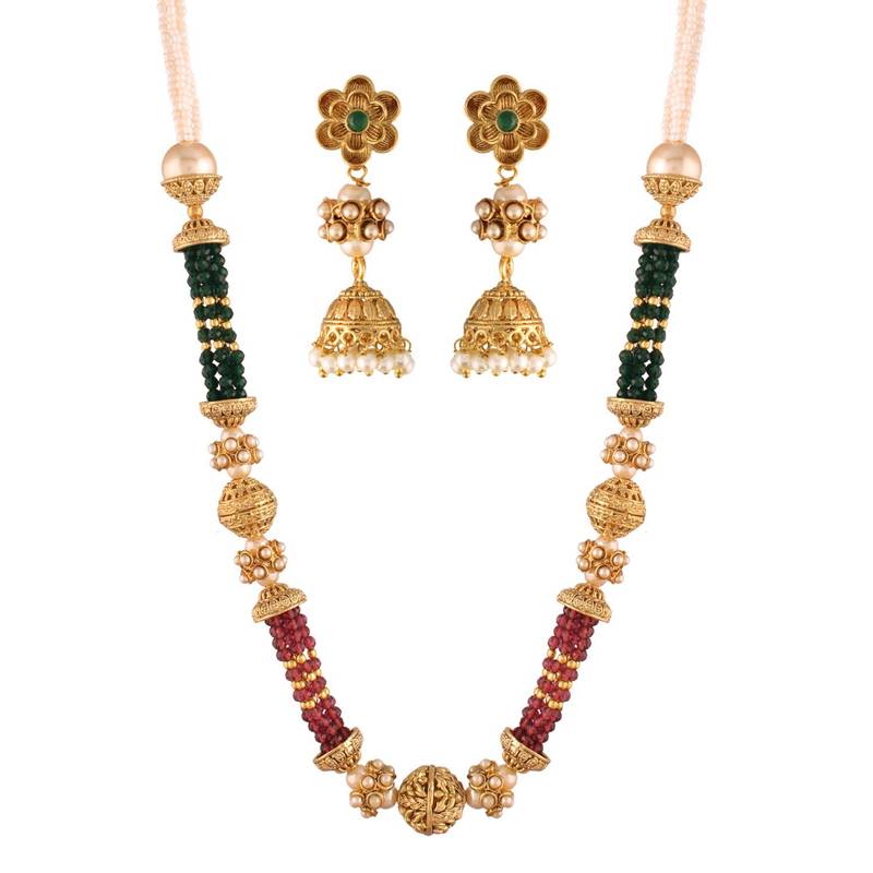 Brass   Necklace   Pair Earrings