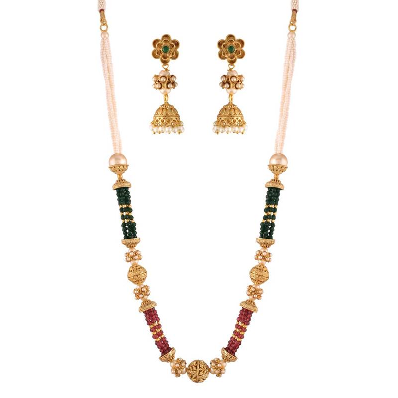 Brass   Necklace   Pair Earrings