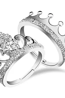 Silver american_diamonds Rhodium Alloy   Finger Ring