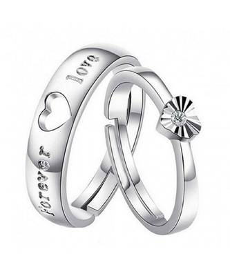 Silver american_diamonds Rhodium Alloy 2 Finger Ring   Red Rose Box 4