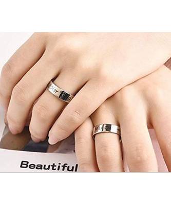 Silver american_diamonds Rhodium Alloy 2 Finger Ring   Red Rose Box 5
