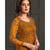 mustard Pure net unstitched thread embroidery  Top & Bottom WITH Dupatta