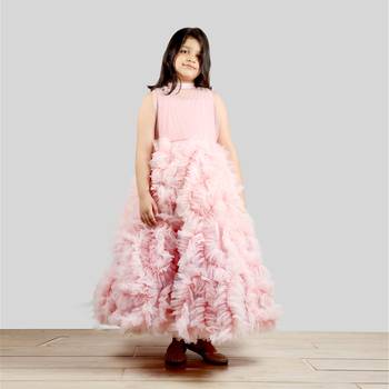 Old Rose Gown With Frill Ghera 2