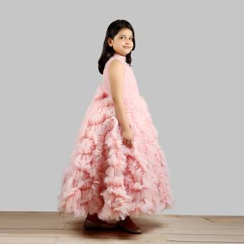 Old Rose Gown With Frill Ghera 3