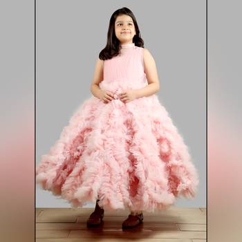 Old Rose Gown With Frill Ghera 4