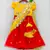 hand embroidered zari work red and yellow attached dupatta lehenga