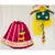 hand embroidered zari work green magenta  lehenga