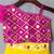 pink and lemon hand embroidered  mirror work lehenga