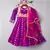 purple hand embroidered resham and mirror work anarkali with koti