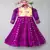 purple hand embroidered resham and mirror work anarkali with koti