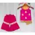 magenta hand embroidered lotus motif sharara kurta