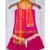 magenta hand embroidered lotus motif sharara kurta