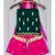 green and magenta hand embroidered zari work sharara kurta