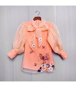 hand embroidered flamingo short dress