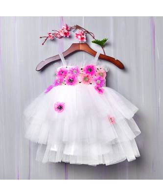 white hand made flora dress 1