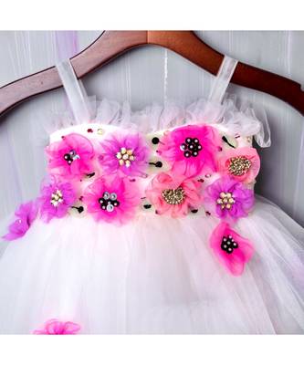 white hand made flora dress 2