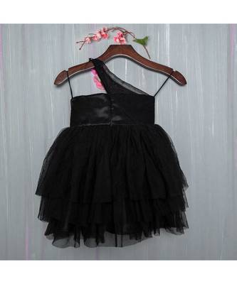 black hand made flora dress 3