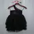 black hand made flora dress