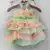 organza hand embroidered studded gown