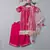 magenta hand embroidered mirror work kurta  palazzo