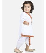 White Full Sleeve Cotton Kanhaiya Dress