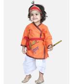 Orange Cotton Kanhaiya Dress Hindi Shri Krishna