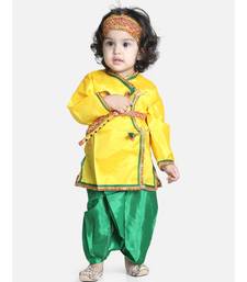 yellow green Little Kanhaiya Suit Dress Set